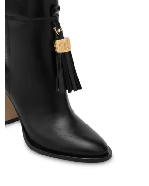 Moschino タッセルチャーム レザー アンクルブーツ - サムネイル3