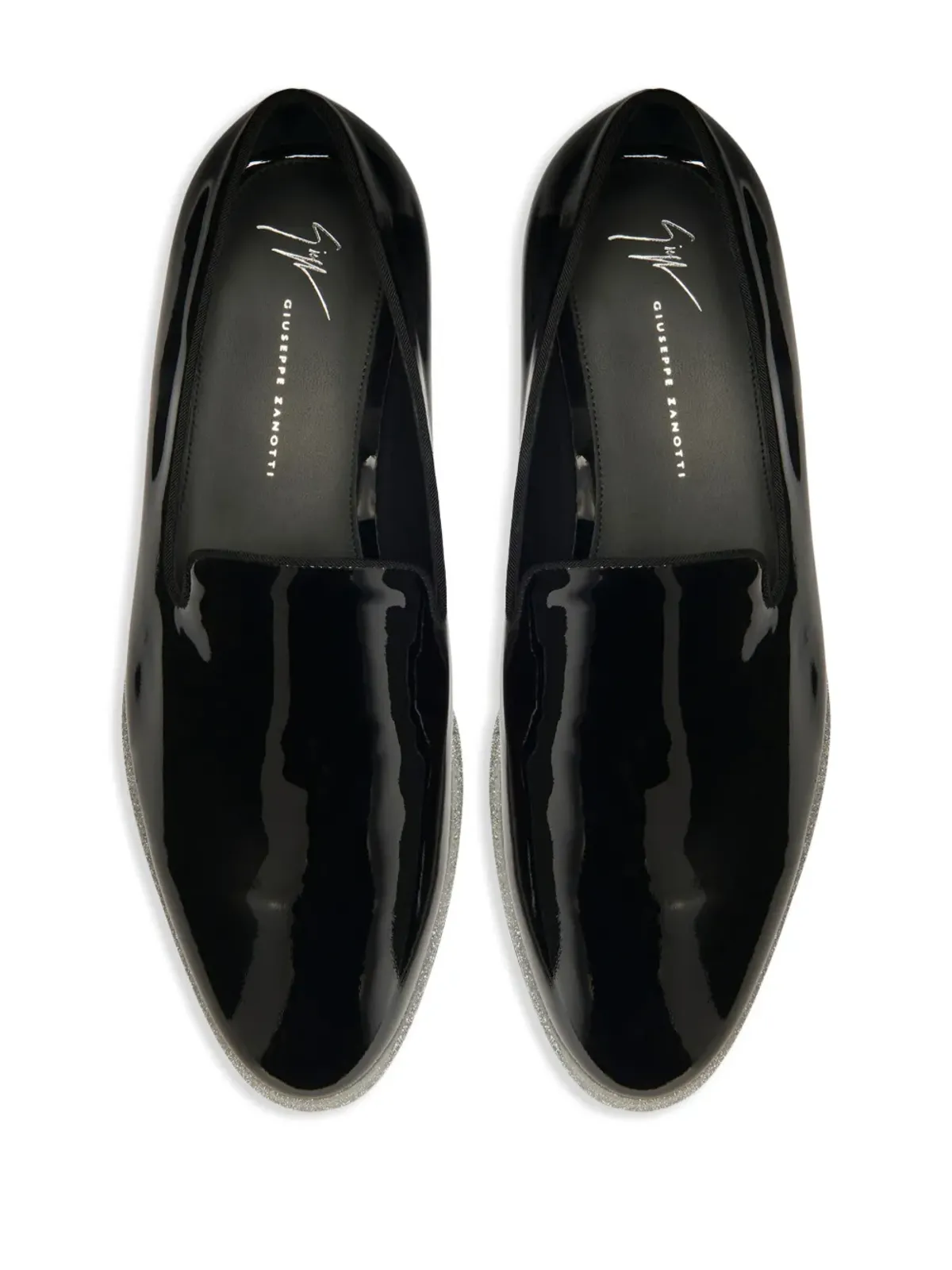 Giuseppe Zanotti Vilbert パテントフィニッシュ レザー ローファー - ブラック - 画像4