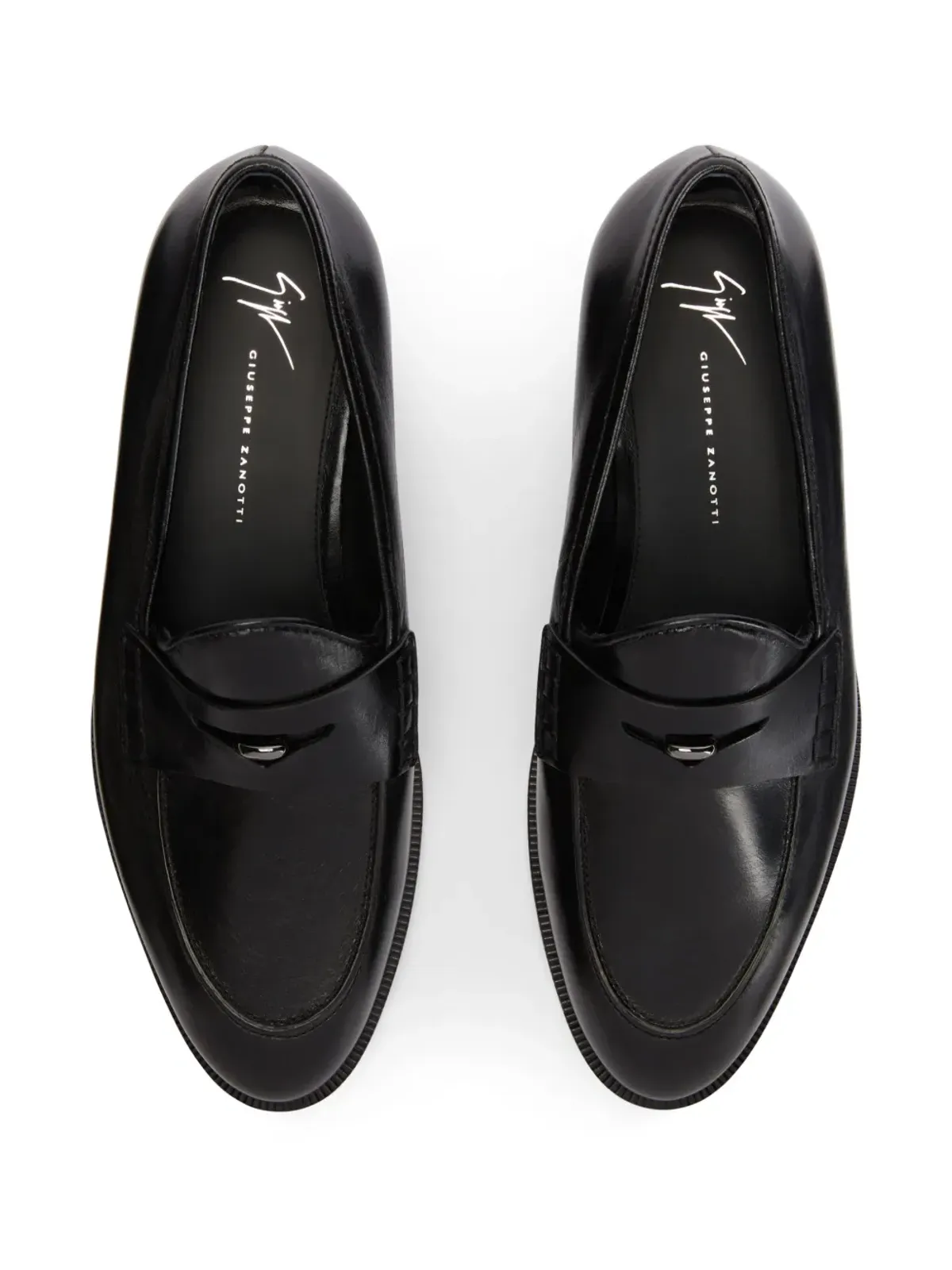Giuseppe Zanotti Archiel ペニー・スロット レザー ローファー - ブラック - 画像4