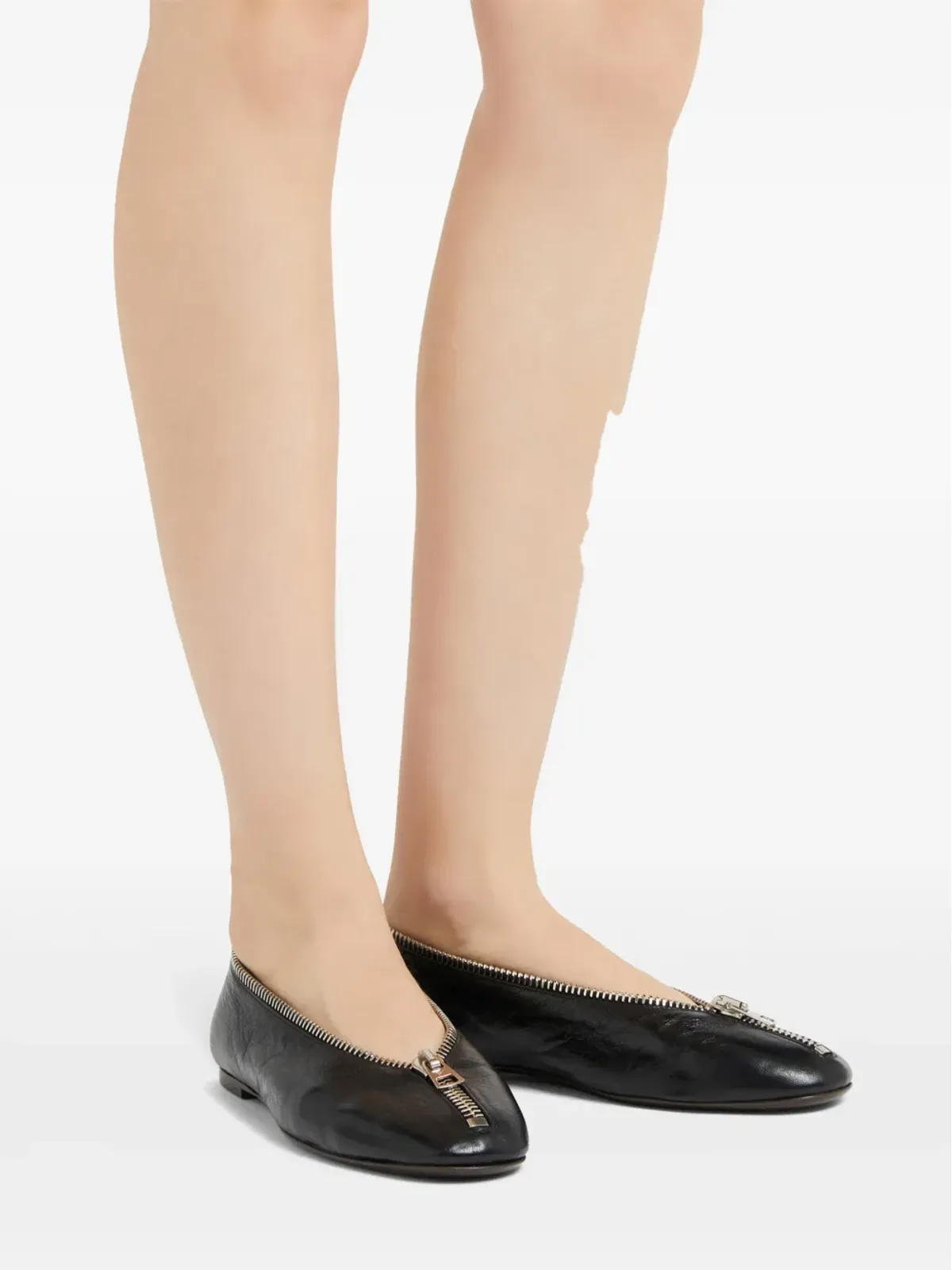 Giuseppe Zanotti オレイン フラット バレエシューズ ブラック - 画像5