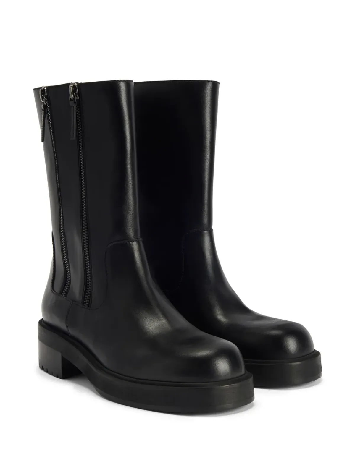 Giuseppe Zanotti Faustus メンズ ミッドカーフ コンバットブーツ - ブラック - 画像2