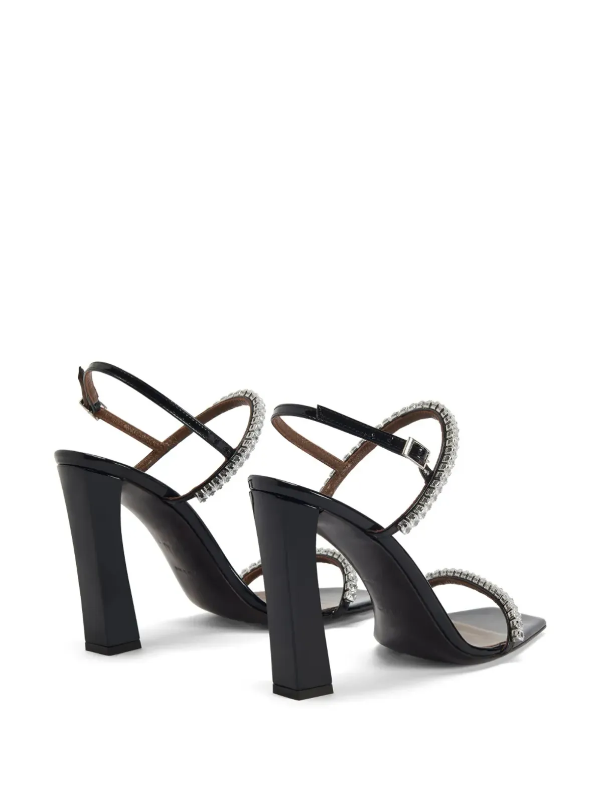 Giuseppe Zanotti 105mm Valentiine クリスタル サンダル ブラック - 画像3