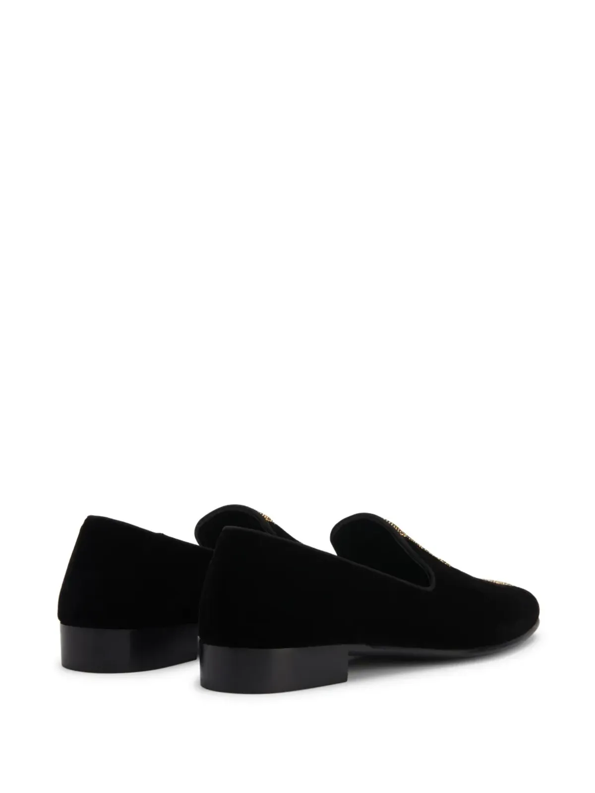 Giuseppe Zanotti タキシード ダイヤモンド ベルベット ローファー - 画像3