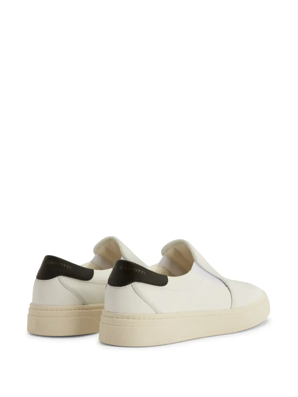 Giuseppe Zanotti レザー スリッポン スニーカー ホワイト - 画像3