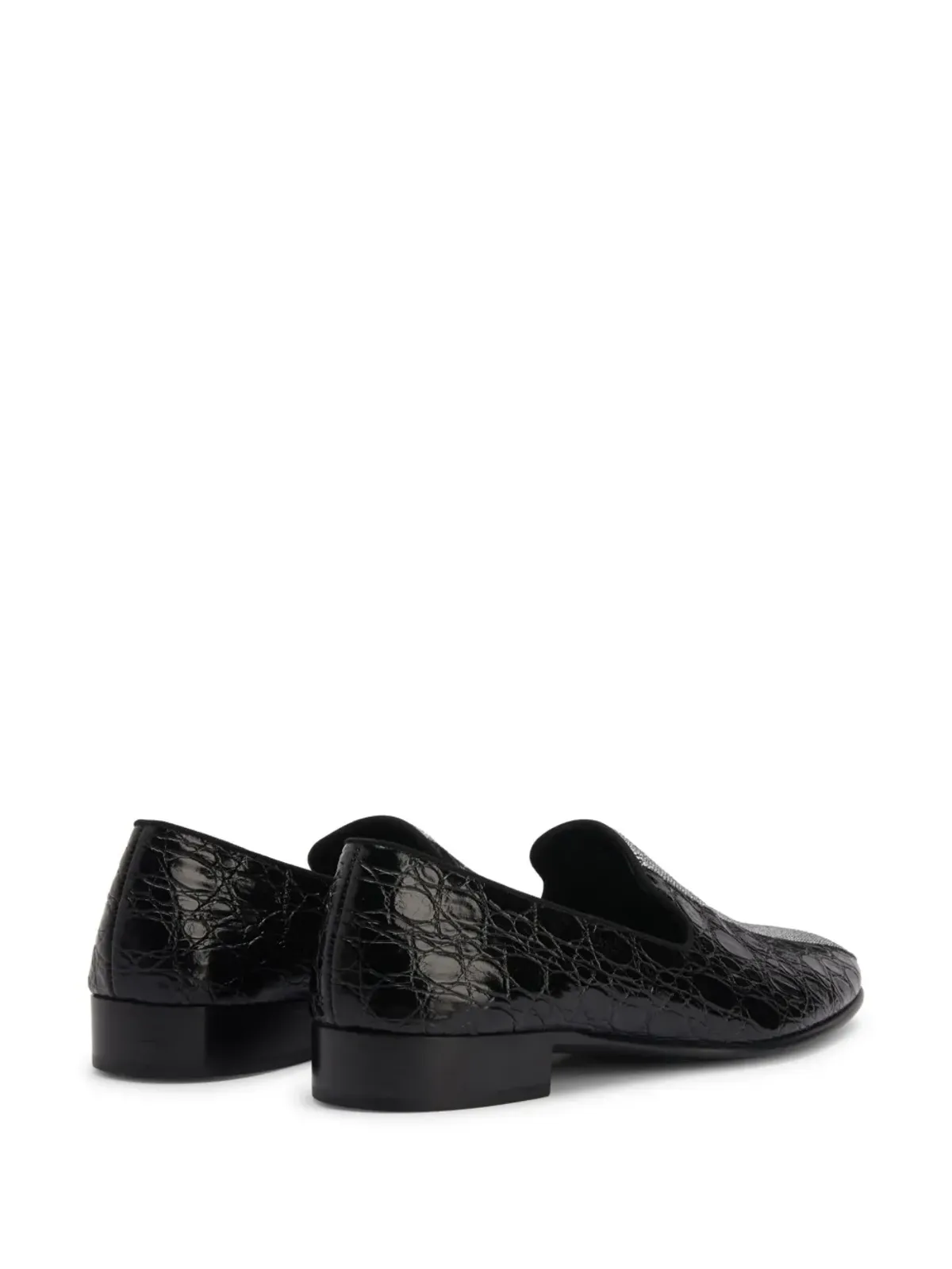 Giuseppe Zanotti タキシード ダイヤモンド レザー ローファー - ブラック - 画像3