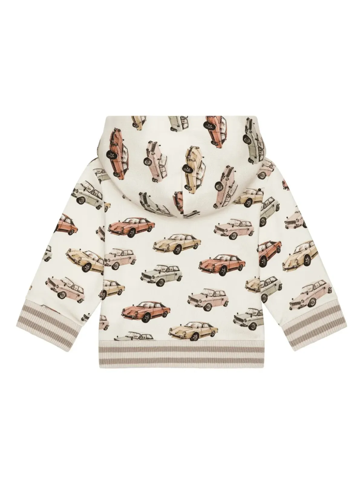 Dolce & Gabbana Kids 車プリント ジップフード付きパーカー - 画像2