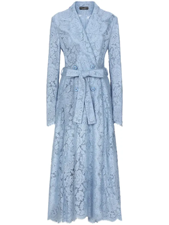 Dolce & Gabbana Dolce & Gabbana DNA cordonetto-lace トレンチコートの商品画像