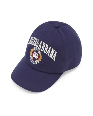 Dolce & Gabbana Kids ロゴツイルベースボールキャップ - ブルー - サムネイル2