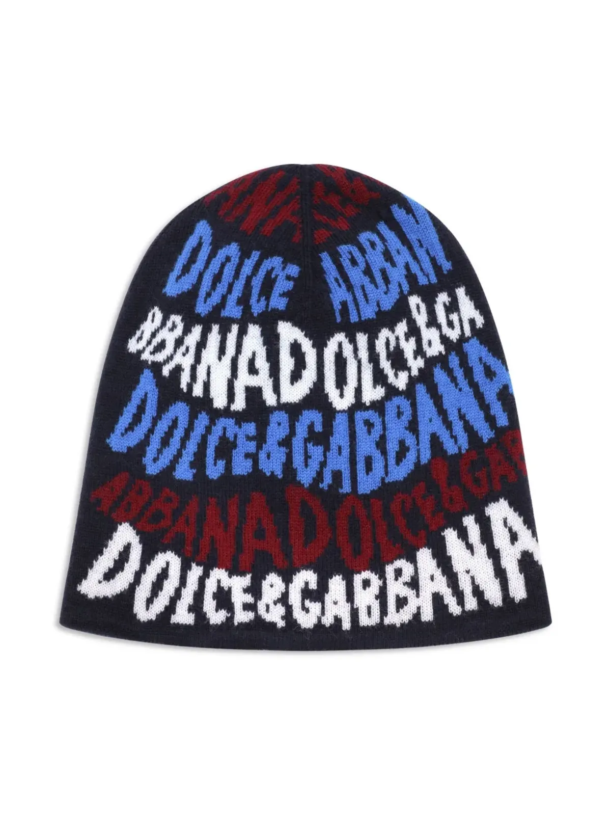 Dolce & Gabbana Kids ロゴジャカード ビーニー帽 ブルー - 画像2