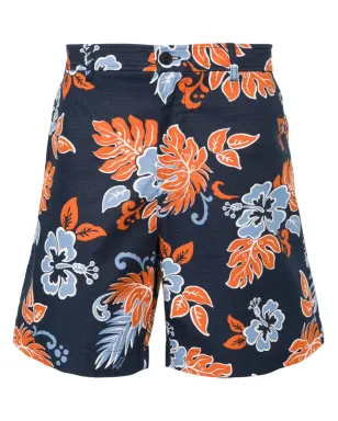 Maison Kitsuné 花柄プリントリップストップショーツ - ブルー - サムネイル1