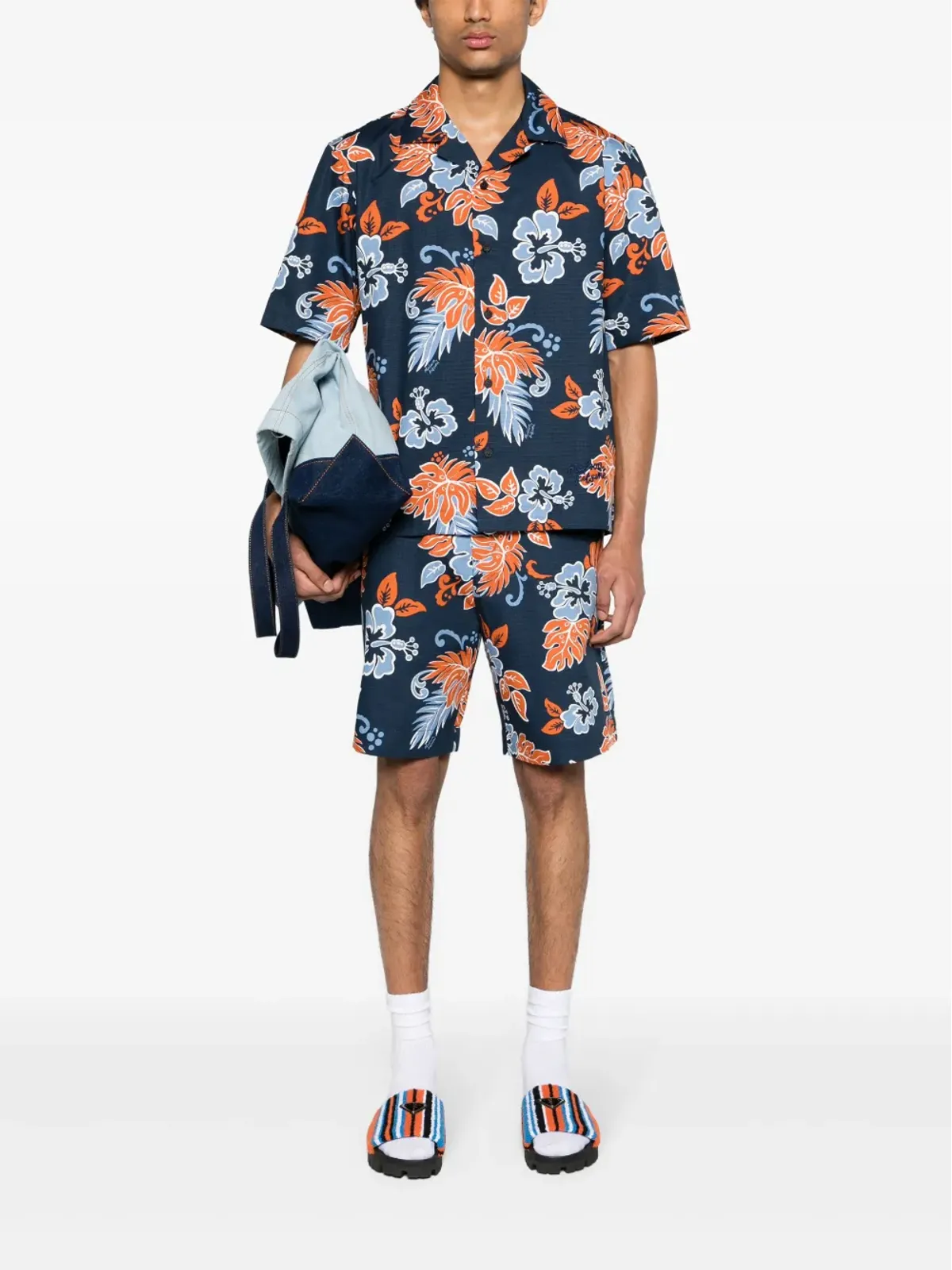 Maison Kitsuné 花柄プリントリップストップショーツ - ブルー - 画像2