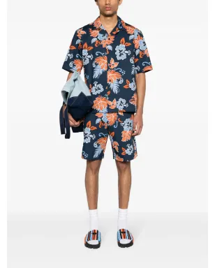 Maison Kitsuné 花柄プリントリップストップショーツ - ブルー - サムネイル2