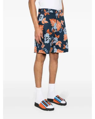 Maison Kitsuné 花柄プリントリップストップショーツ - ブルー - サムネイル3