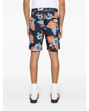 Maison Kitsuné 花柄プリントリップストップショーツ - ブルー - サムネイル4