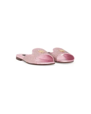 Dolce & Gabbana Kids DG ラインストーン サンダル - ピンク - サムネイル1
