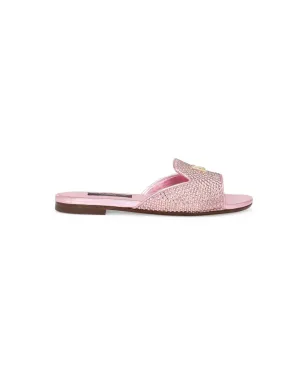 Dolce & Gabbana Kids DG ラインストーン サンダル - ピンク - サムネイル2