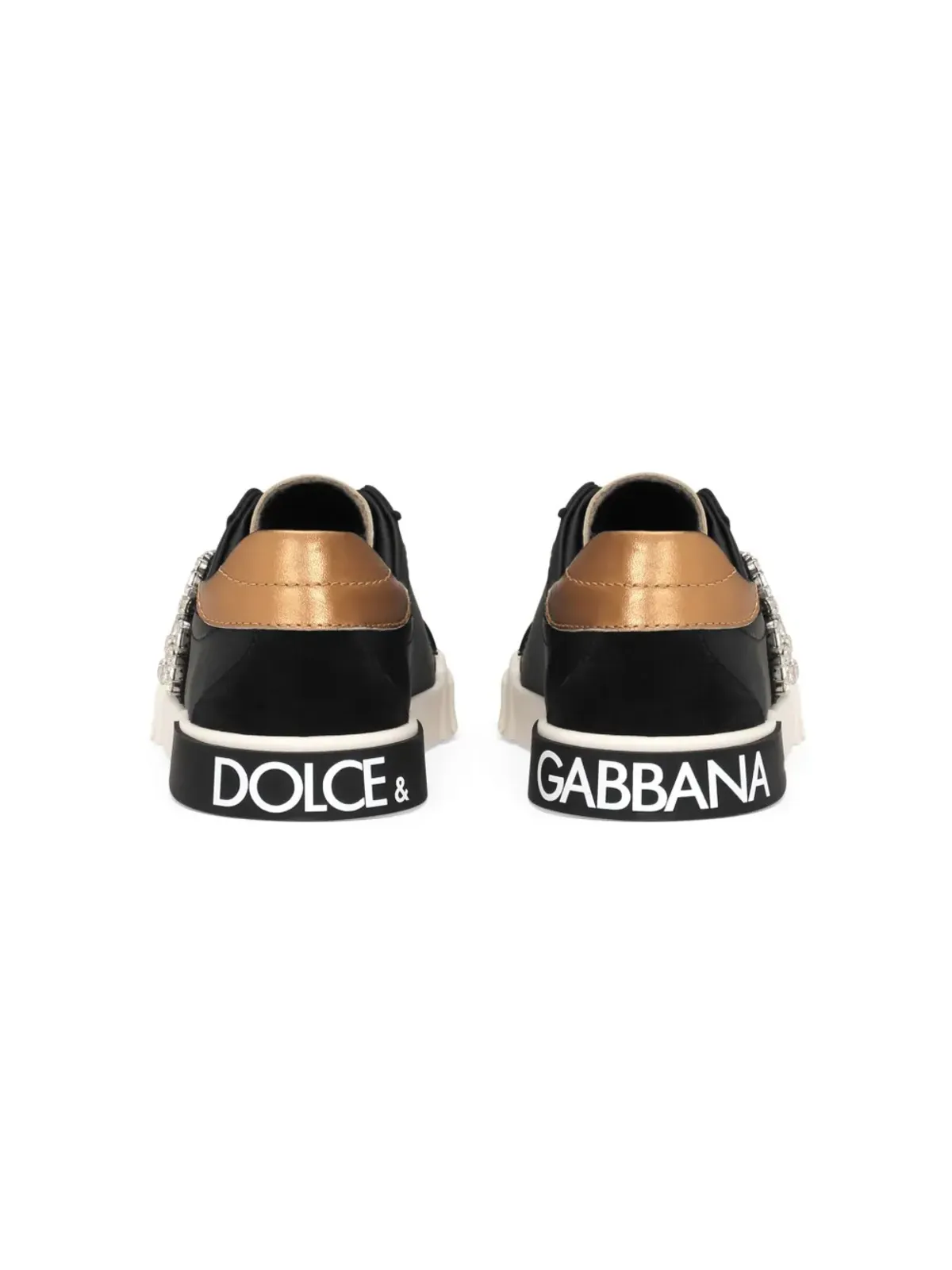 Dolce & Gabbana Kids Portofino ヴィンテージスニーカー - ブラック - 画像3