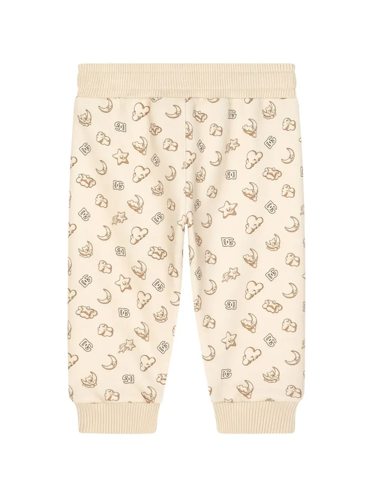 Dolce & Gabbana Kids ムーン＆スター柄ジョギングパンツ - ニュートラルカラー - 画像2