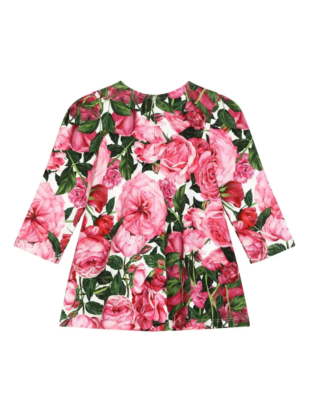 Dolce & Gabbana Kids ローズプリント ドレス - ピンク - 画像2