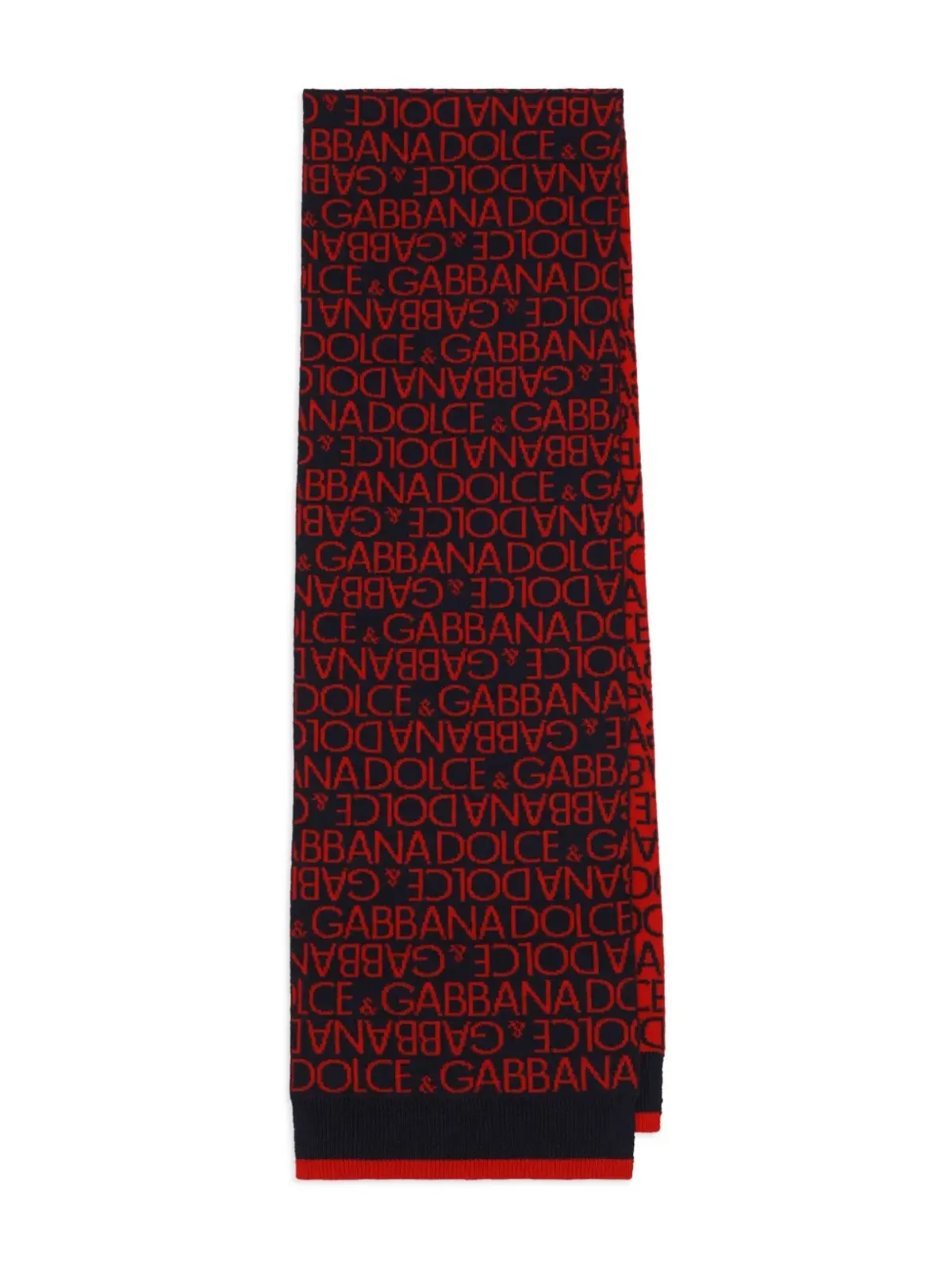 Dolce & Gabbana Kids ロゴジャカード スカーフ - レッド - 画像1