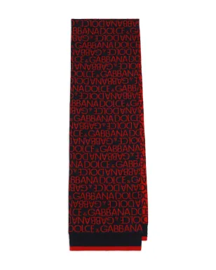 Dolce & Gabbana Kids ロゴジャカード スカーフ - レッド - サムネイル1