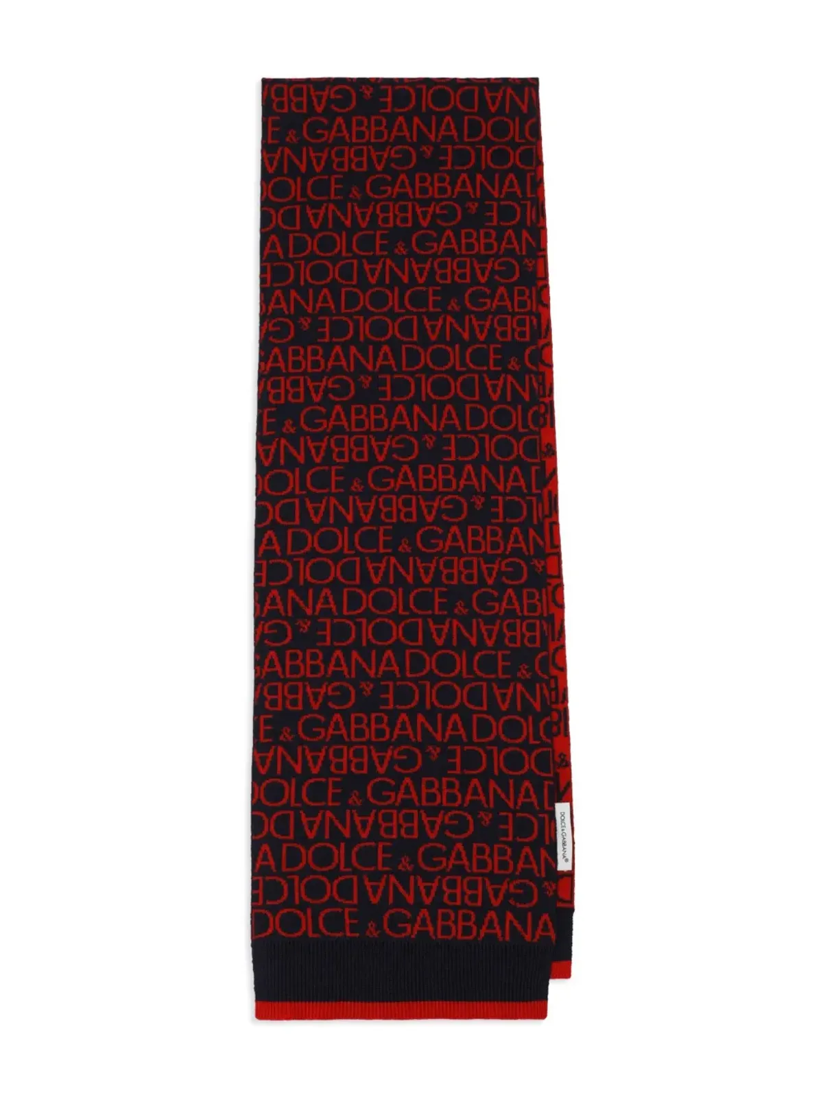 Dolce & Gabbana Kids ロゴジャカード スカーフ - レッド - 画像2