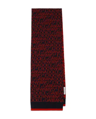 Dolce & Gabbana Kids ロゴジャカード スカーフ - レッド - サムネイル2