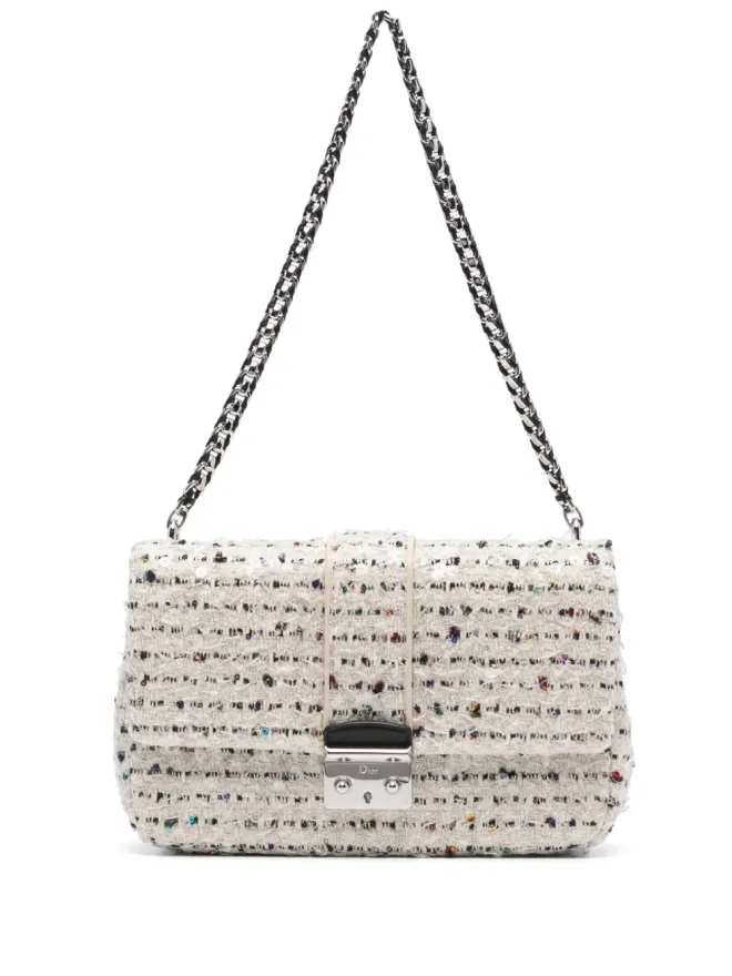 Christian Dior Pre-Owned Christian Dior ビンテージ 2013 ミス ディオール ツイード バッグ - ニュートラルカラーの商品画像