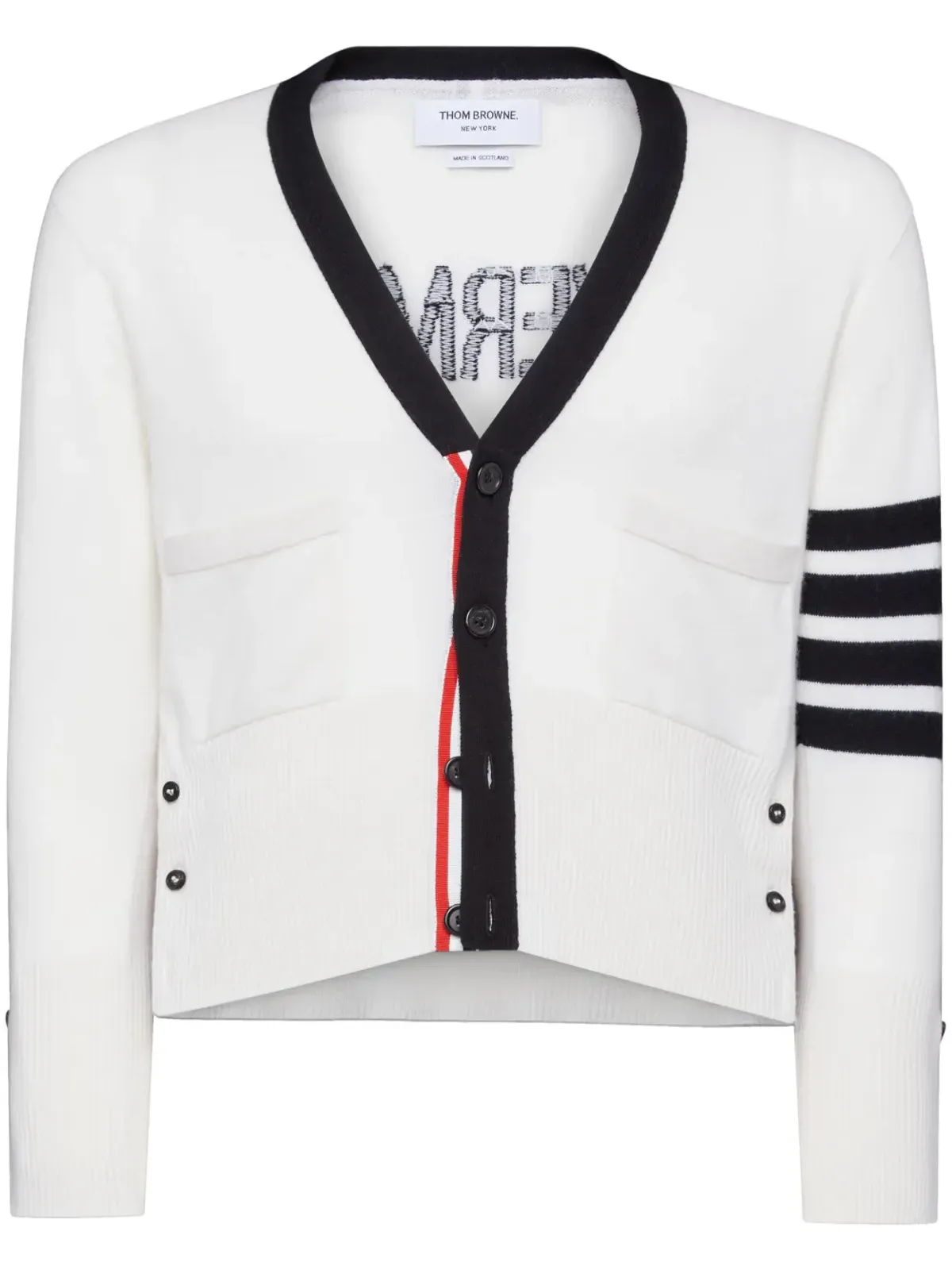 Thom Browne ストライプ柄カーディガン - 画像1