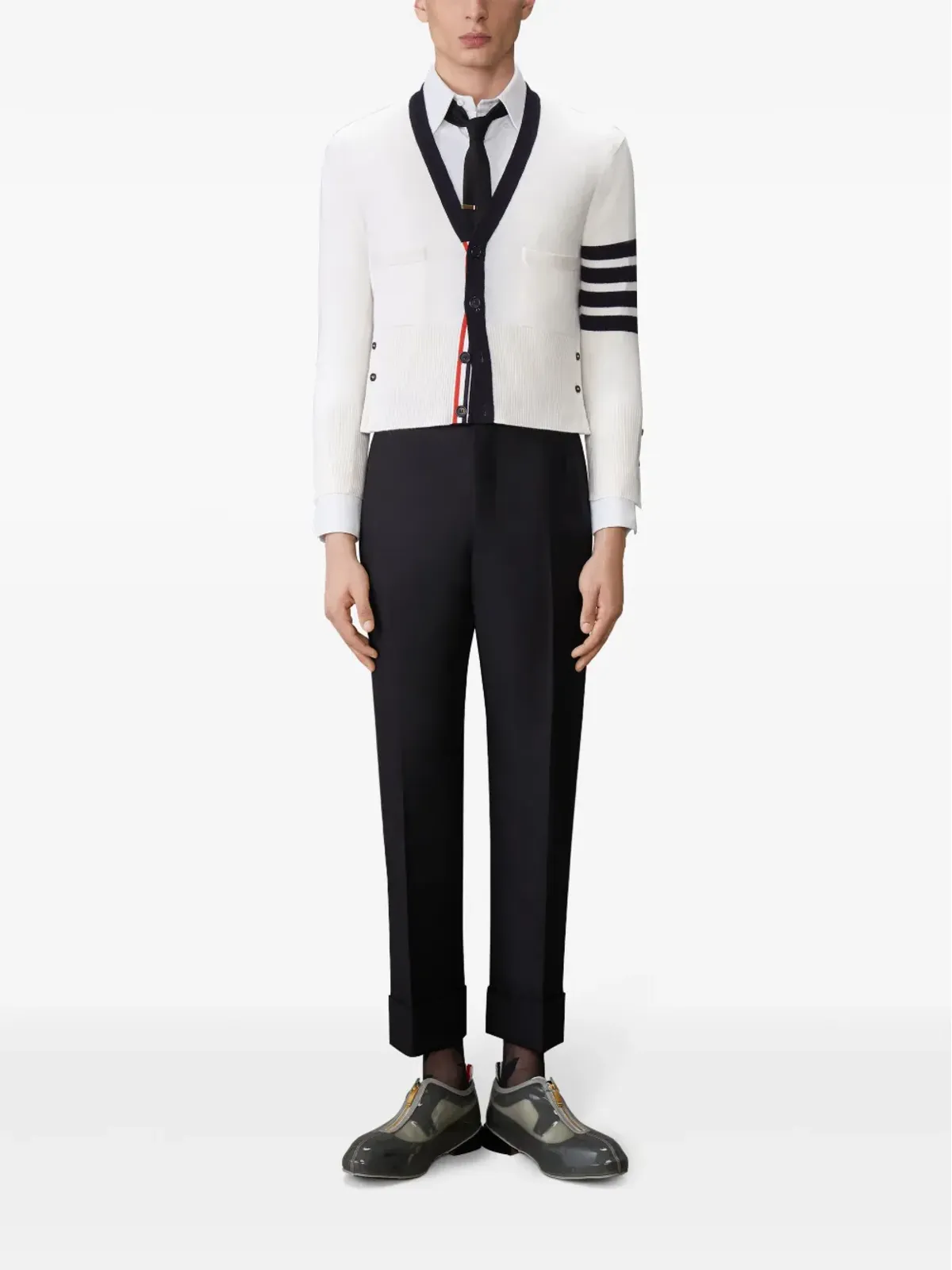 Thom Browne ストライプ柄カーディガン - 画像3