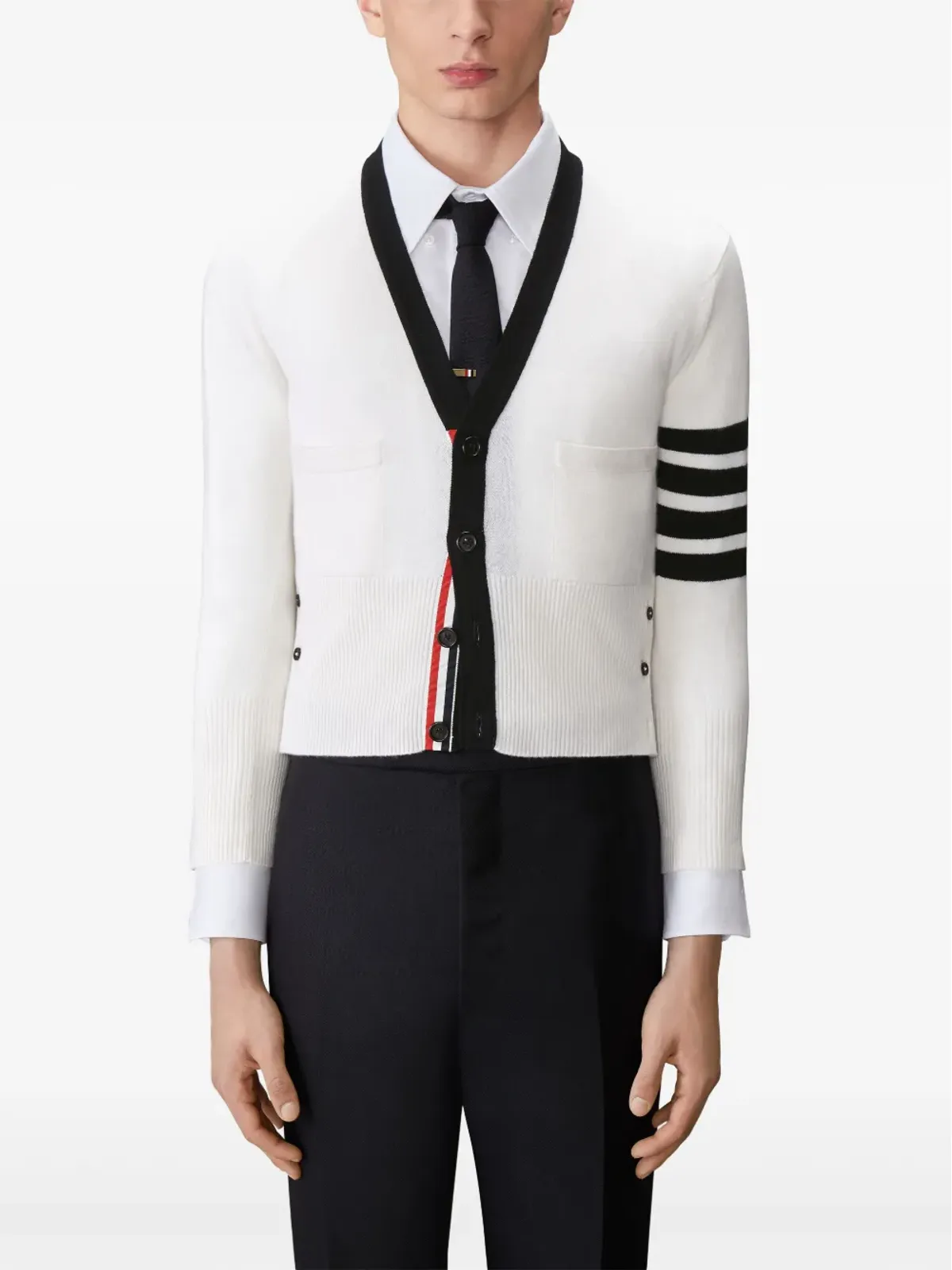 Thom Browne ストライプ柄カーディガン - 画像4