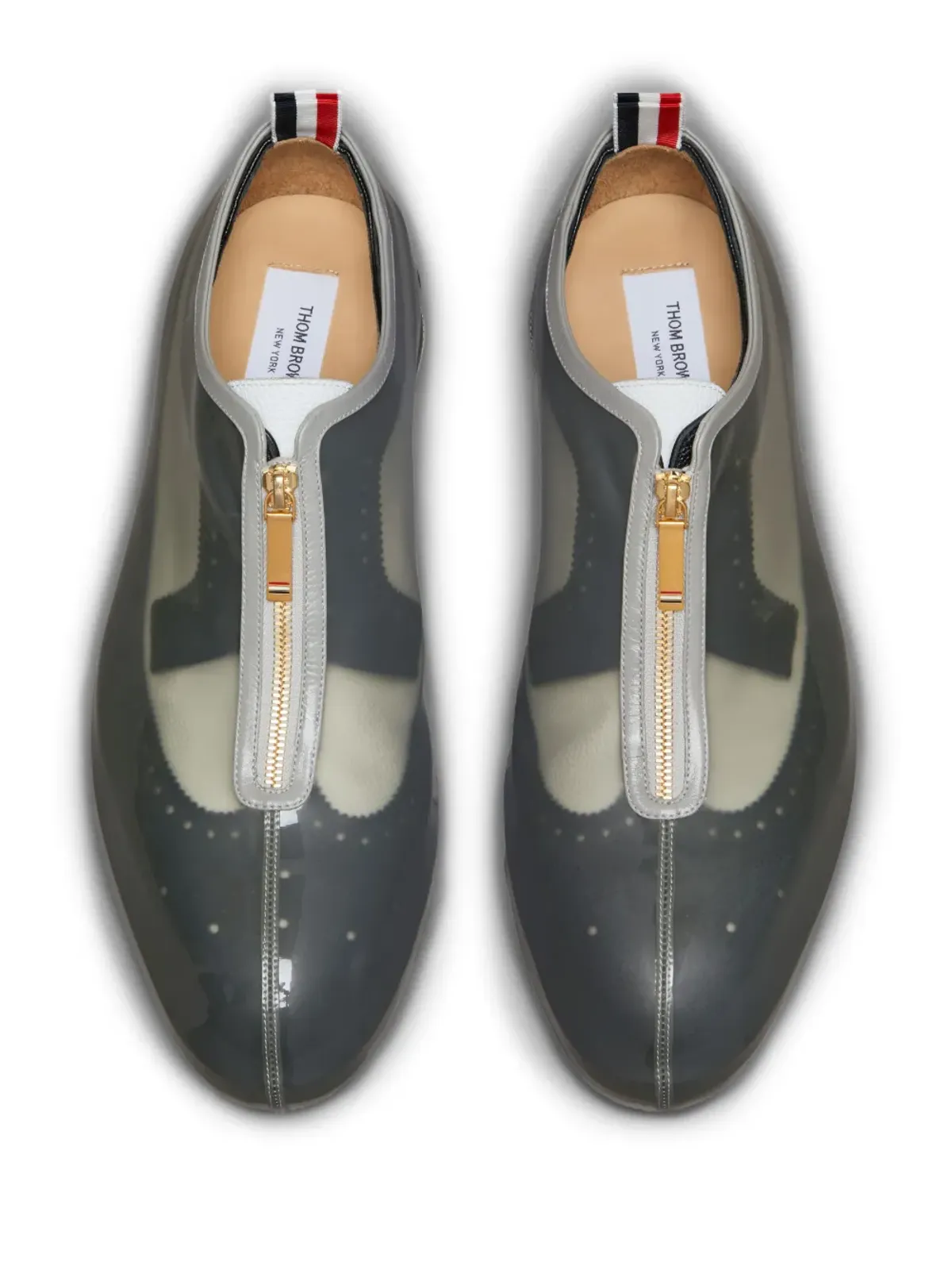 Thom Browne 取り外し可能な透明パネルを備えたオックスフォードシューズ - ブラック - 画像3