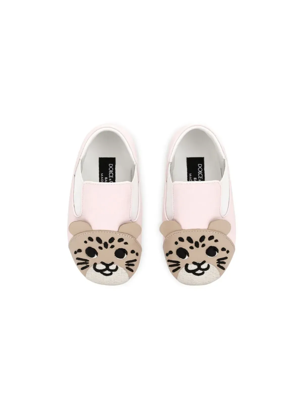 Dolce & Gabbana Kids アニマルプリント レザー スニーカー - ピンク - 画像4