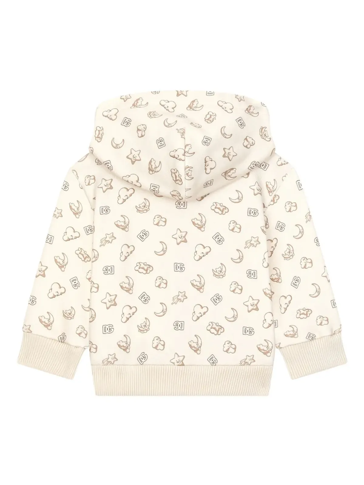 Dolce & Gabbana Kids グラフィックプリント フーディー（ニュートラルカラー） - 画像2