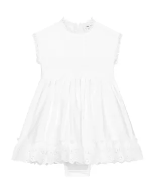 Dolce & Gabbana Kids レーストリム コットンドレス - サムネイル1