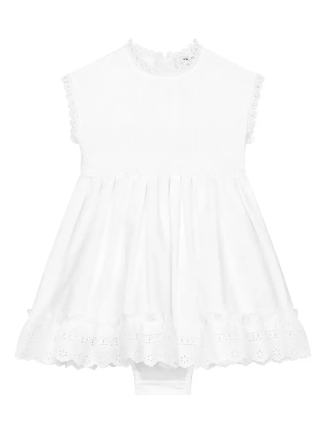 Dolce & Gabbana Kids Dolce & Gabbana Kids レーストリム コットンドレスの商品画像