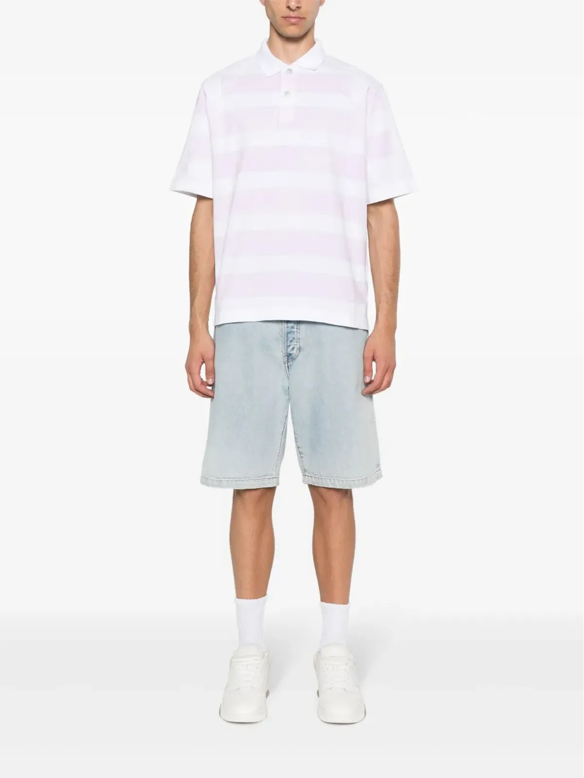 Stone Island ストライプ入りコットン ポロシャツ - 画像2