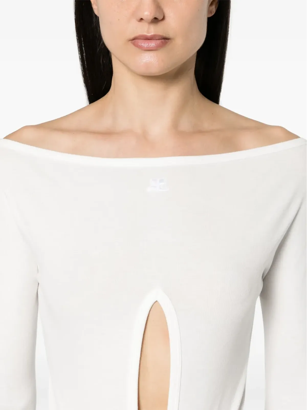 Courrèges カットアウトボディスーツ - ホワイト - 画像5