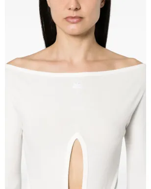 Courrèges カットアウトボディスーツ - ホワイト - サムネイル5