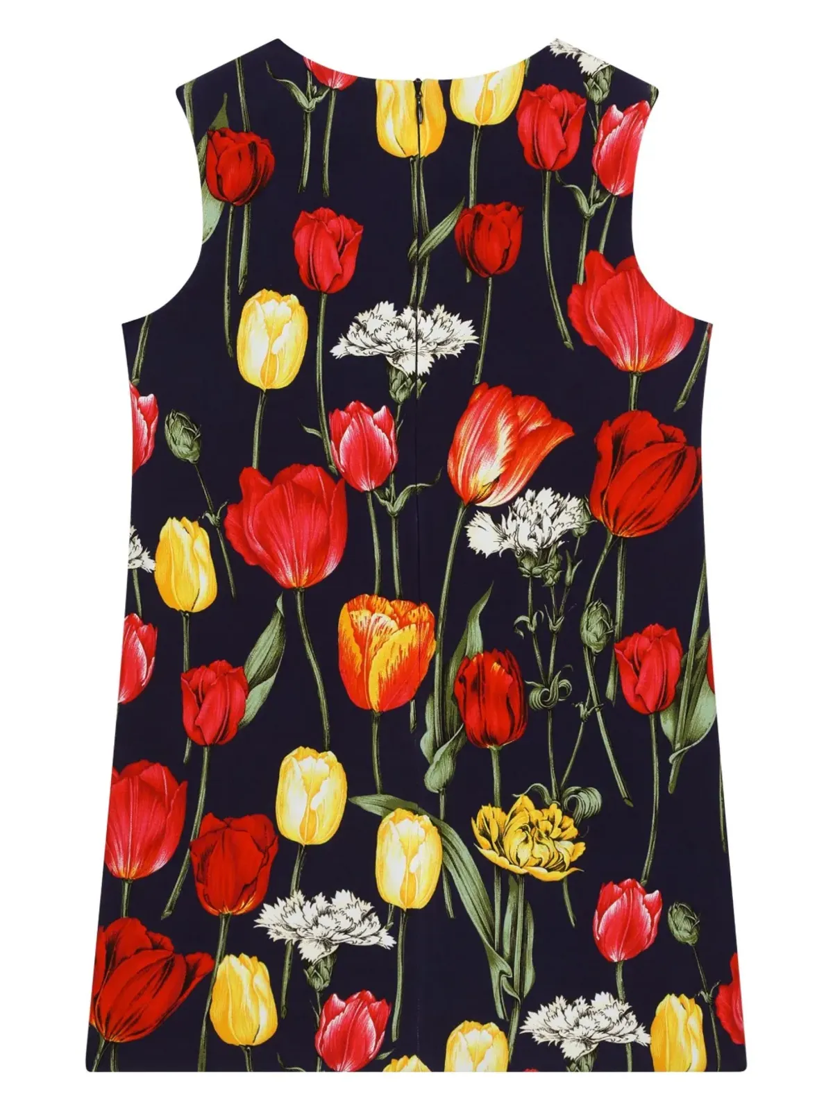 Dolce & Gabbana Kids チューリップ柄ワンピース ブルー - 画像2