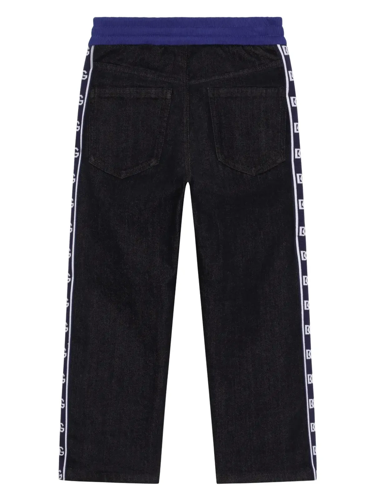 Dolce & Gabbana Kids ロゴトリム ジーンズ - ブラック - 画像2