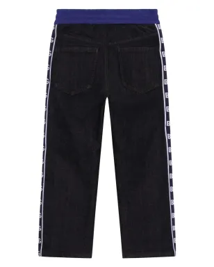 Dolce & Gabbana Kids ロゴトリム ジーンズ - ブラック - サムネイル2