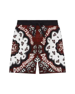 Dolce & Gabbana Kids バンダナ柄ショーツ レッド - サムネイル1