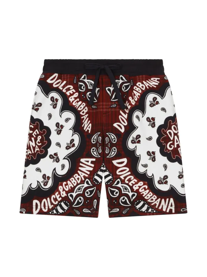 Dolce & Gabbana Kids Dolce & Gabbana Kids バンダナ柄ショーツ レッドの商品画像