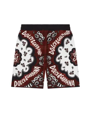 Dolce & Gabbana Kids バンダナ柄ショーツ レッド - サムネイル2