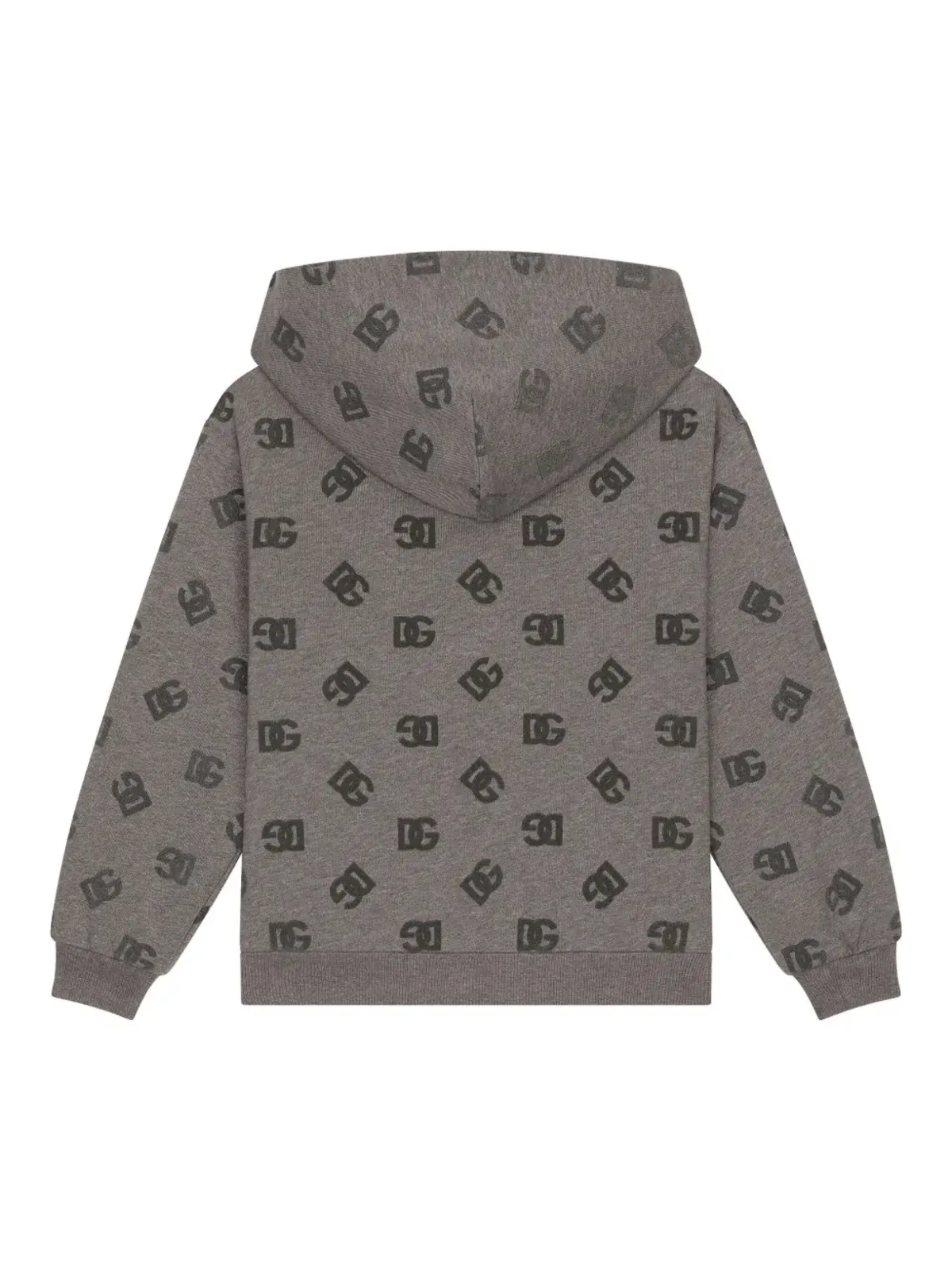 Dolce & Gabbana Kids モノグラムロゴ ジップアップ フーディー - グレー - 画像2