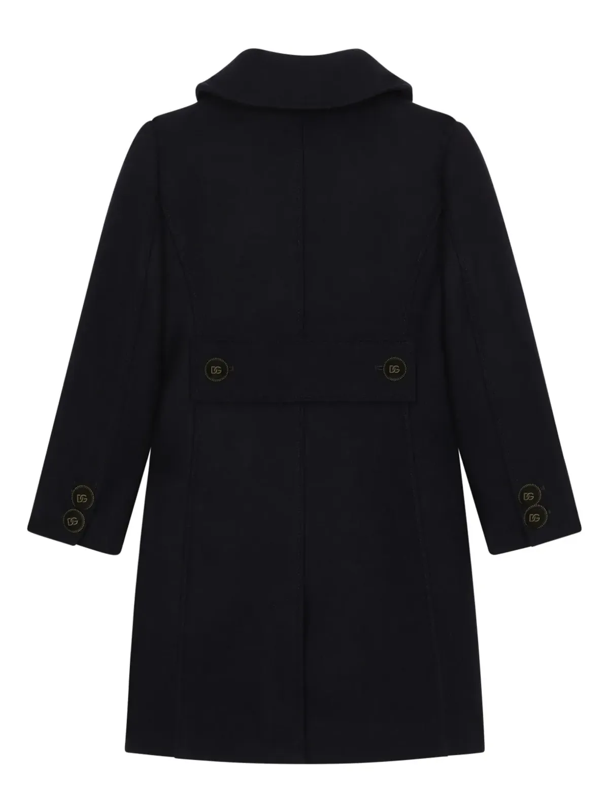 Dolce & Gabbana Kids DG-buttons ダブルブレスト ウールコート ブラック - 画像2