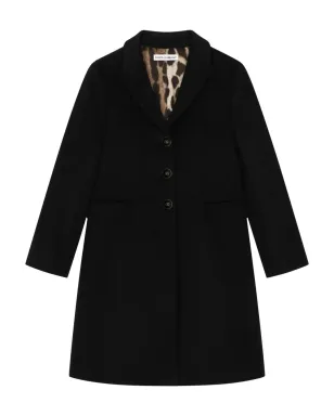 Dolce & Gabbana Kids DGボタン付きシングルブレスト ウールコート ブラック - サムネイル1