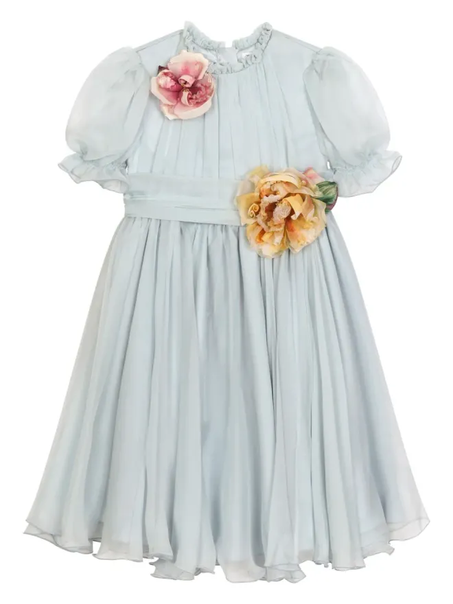 Dolce & Gabbana Kids Dolce & Gabbana Kids シフォン 3Dフラワードレスの商品画像