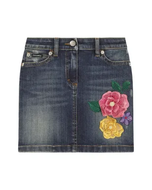 Dolce & Gabbana Kids 花柄刺繍スカート - サムネイル1